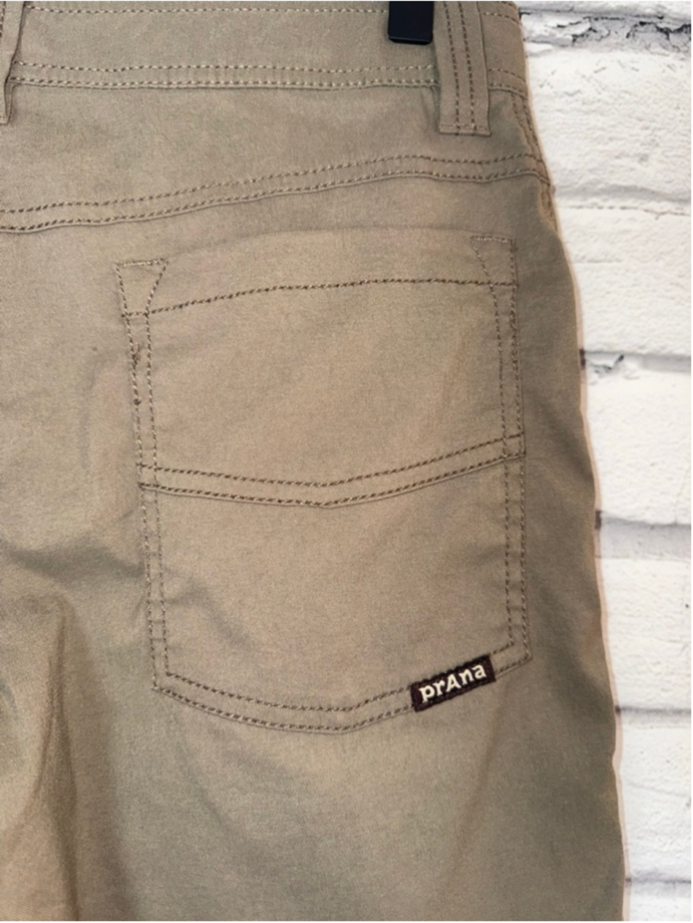 Men's Prana Shorts size 28 Prana Brion Brown Flat Front 10 in Inseam Hiking - Picture 6 of 8